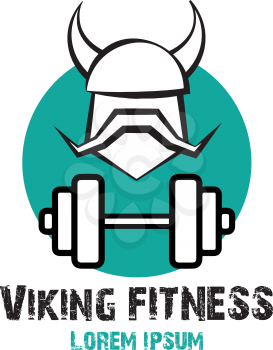 Viking Fitness Logo Design Concept. Eps 8 supported.