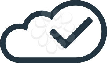 Cloud Computing Concept with Check Mark Icon Design