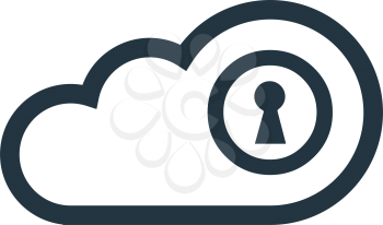 Cloud Computing with Security Icon Design