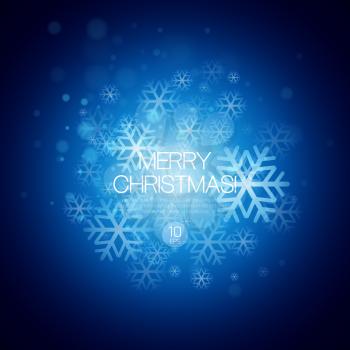 Vector Christmas background with snowflakes  EPS 10