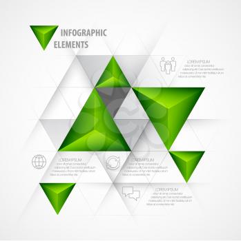 Infographics Abstract background  3d triangle. Vector illustration