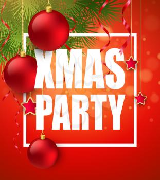 Vector Christmas Party design template. Vector illustration EPS10