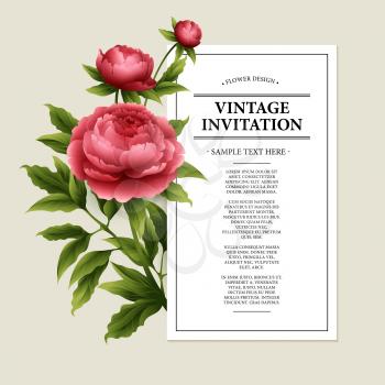 Vector Vintage floral card. Used as a greeting card for background of Valentine  day, birthday, mother  day, wedding or any other design EPS10