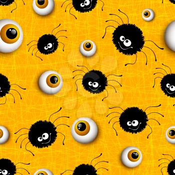 Halloween seamless pattern background. Vector illustration EPS 10