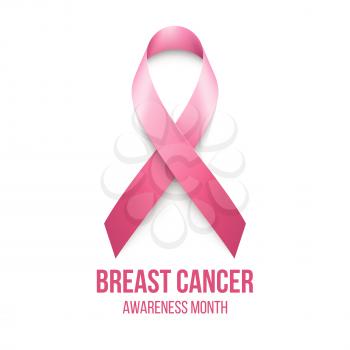 Breast Cancer Awareness Ribbon Background. Vector illustration EPS 10