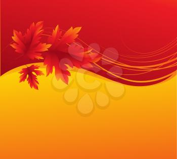 Autumn maple leaves background. Vector illustration EPS 10