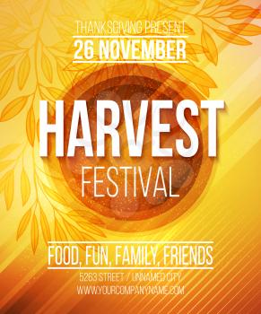 Harvest Festival Poster. Vector illustration EPS 10