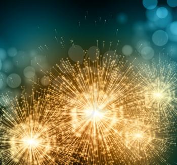 Celebrate party sparkler little fireworks. Vector illustration EPS 10