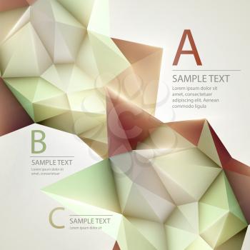 Low poly triangular background. Infographics template. Vector illustration EPS 10