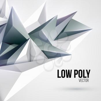 Low poly triangular background. Vector illustration EPS 10