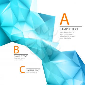 Abstract 3D triangle geometric background EPS 10