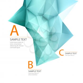Abstract 3D triangle geometric background EPS 10