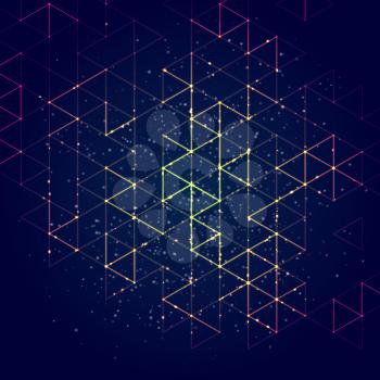 Technology concept abstract polygonal background. Vector illustration EPS10