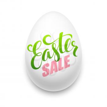 Lettering Easter sale eggs. Vector illustration EPS10
