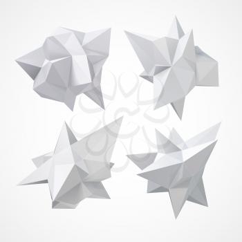 Abstract Low polygon geometry shape. Vector illustration