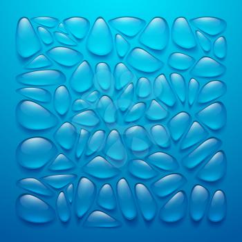 Realistic  transparent water drops set . Vector illustration EPS10