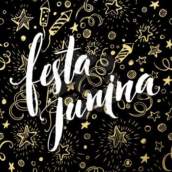 Festa Junina party greeting design. Vector illustration EPS10