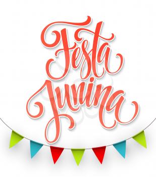 Festa Junina party greeting design. Vector illustration EPS10