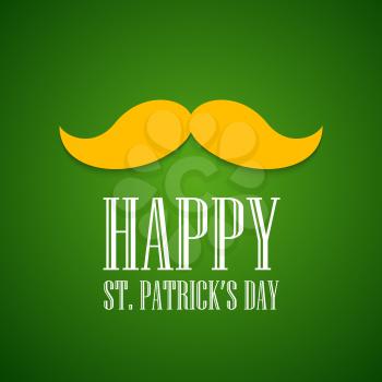 St. Patrick Day poster with a mustache  EPS10