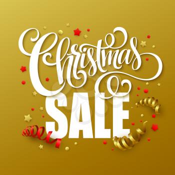 Christmas sale design template. Vector illustration EPS10