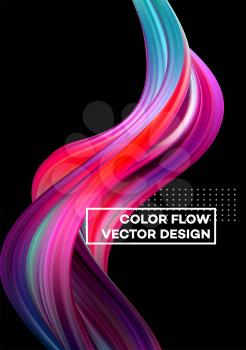 Modern colorful flow poster. Wave Liquid shape color background. Art design for your design project. Vector illustration EPS10