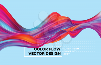 Modern colorful flow poster. Wave Liquid shape color background. Art design for your design project. Vector illustration EPS10