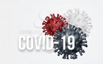 Coronavirus 2019-nCov novel coronavirus concept background. Realistic Vector illustration EPS10