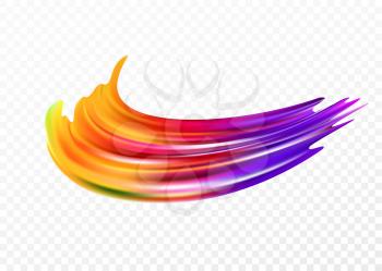 Color brushstroke oil or acrylic paint design element for presentations, flyers, leaflets, postcards and posters. Vector illustration EPS10