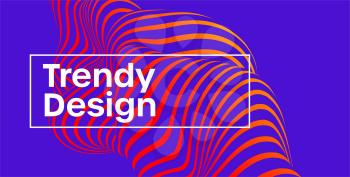 Trendy design. Moving color lines of abstract background. Vector illustration EPS10