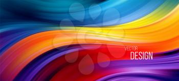 Full color flow wave trendy background. Background for presentation, brochure, booklet, poster. Vector illustration EPS10