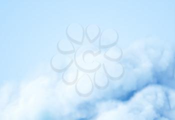 Realistic white fluffy cloud isolated on transparent background. Cloud sky background for your design. Vector illustration EPS10