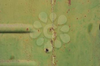 Metallic green background with rust. Vintage background