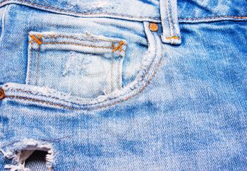 Blue jeans closeup , texture of denim