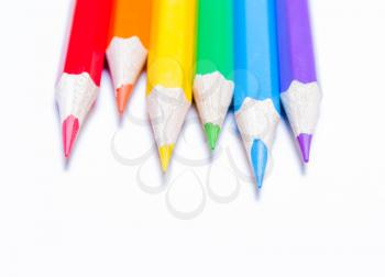 Pencils of rainbow colors, a symbol of LGBT