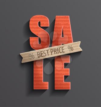 Sale and discounts banner and poster. Vector illustration.
