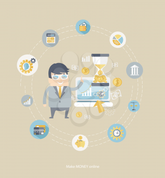 Finance and business concept. Vector Illustration eps10