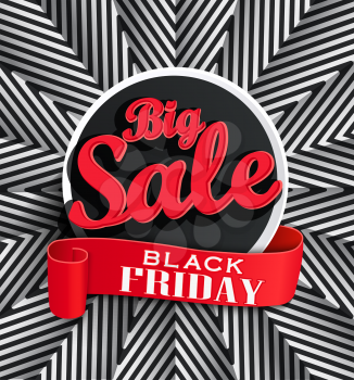 Concept of discount. Dlack friday Sale design on a modern stylish black and white texture. Eps10. Vector.