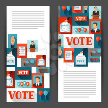 Vote political elections banners. Backgrounds for campaign leaflets, web sites and flayers.