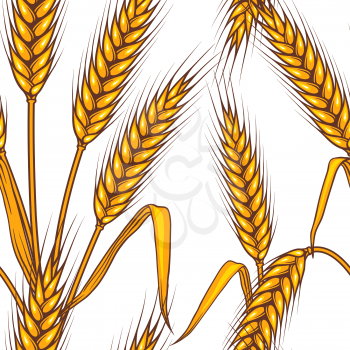 Seamless pattern abstract with wheat.