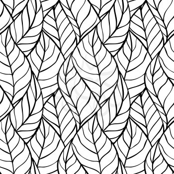 Vector seamless stylish pattern of leaves.