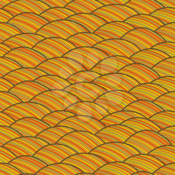 Seamless abstract hand drawn pattern, waves background.