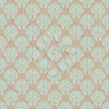 Seamless vintage pattern on old paper texture.