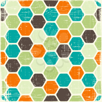 Abstract retro geometric scratched background. EPS8 vector texture.