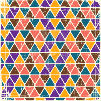 Abstract retro geometric scratched background. EPS8 vector texture.