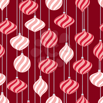 Vector Christmas and New Year seamless pattern.