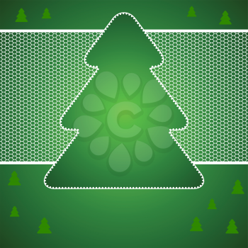 Christmas vector background with tree of lace.