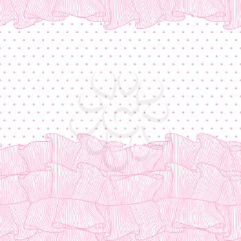 Lace and frills  hand drawn seamless pattern.