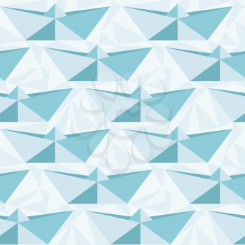 Seamless geometric pattern with origami boats.
