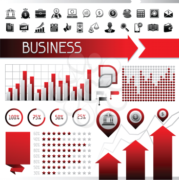 Set of infographics and business icons.