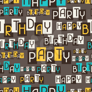 Happy Birthday party seamless pattern.